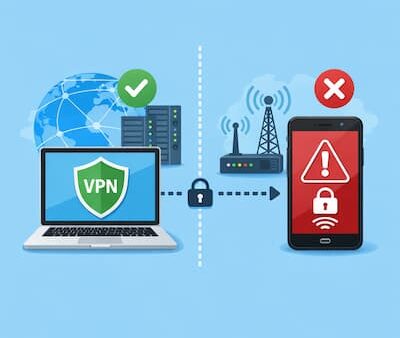 PC’de Çalışıyor Ama Mobilde Çalışmayan VPN Neden Olur? Çözüm Yolları