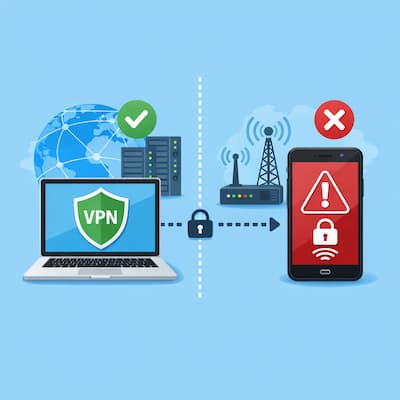 PC’de Çalışıyor Ama Mobilde Çalışmayan VPN Neden Olur? Çözüm Yolları